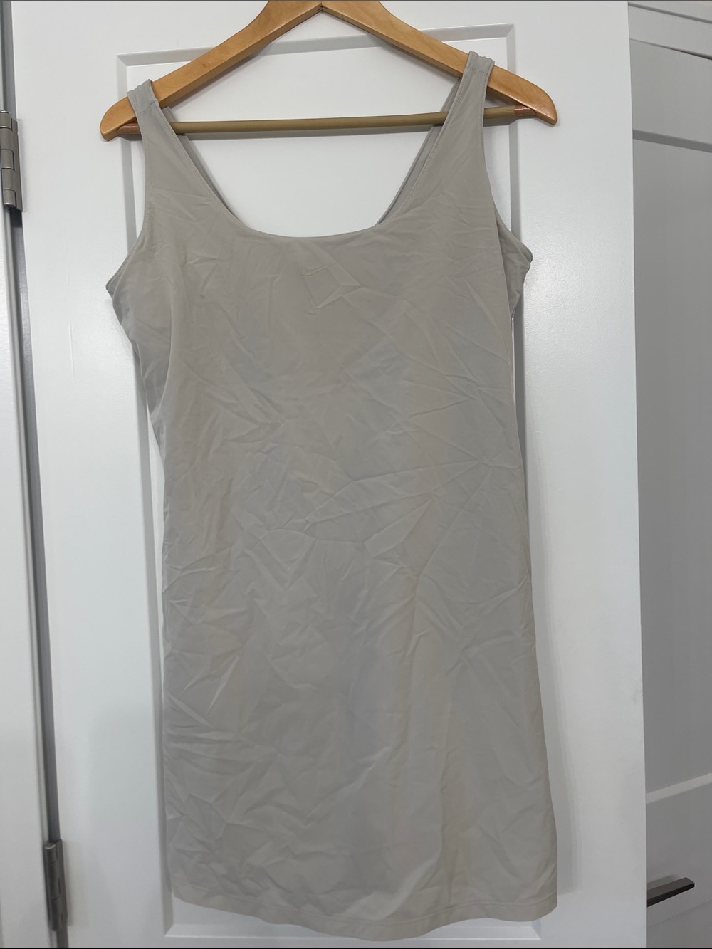 Nike Scoop Neck Mini Slip Dress - Light Taupe